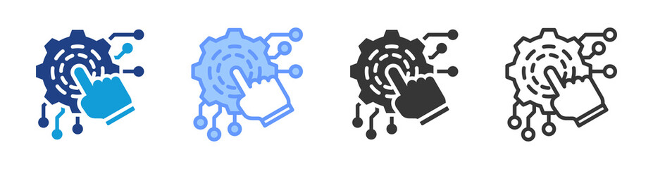 User Experience icon set multiple style collection