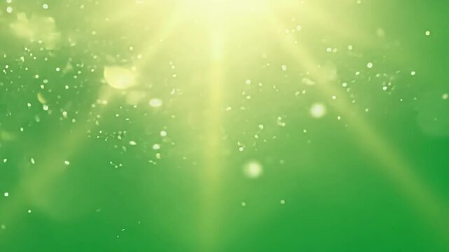 Wispy motes gently swirling in a beam of sunlight creating a soft ethereal glow. Green screen chromakey
