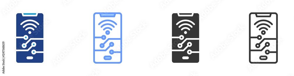 Poster Smart Device icon set multiple style collection