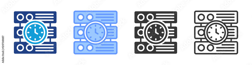 Aufkleber Real Time Data icon set multiple style collection