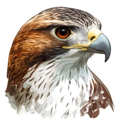 Falcon Head Vector Illustration   Majestic and Powerful Bird Art    © Houston