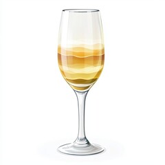 Light gradient icon of champagne glass, modern aesthetic, white background 