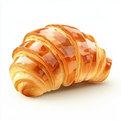 icon of croissant, modern aesthetic, white background 