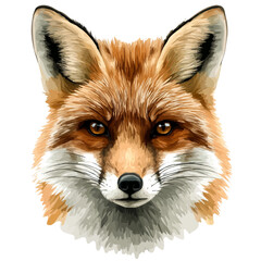 Fox Head Vector Illustration | Elegant Wildlife Artwork for Logos & Digital Designs  
