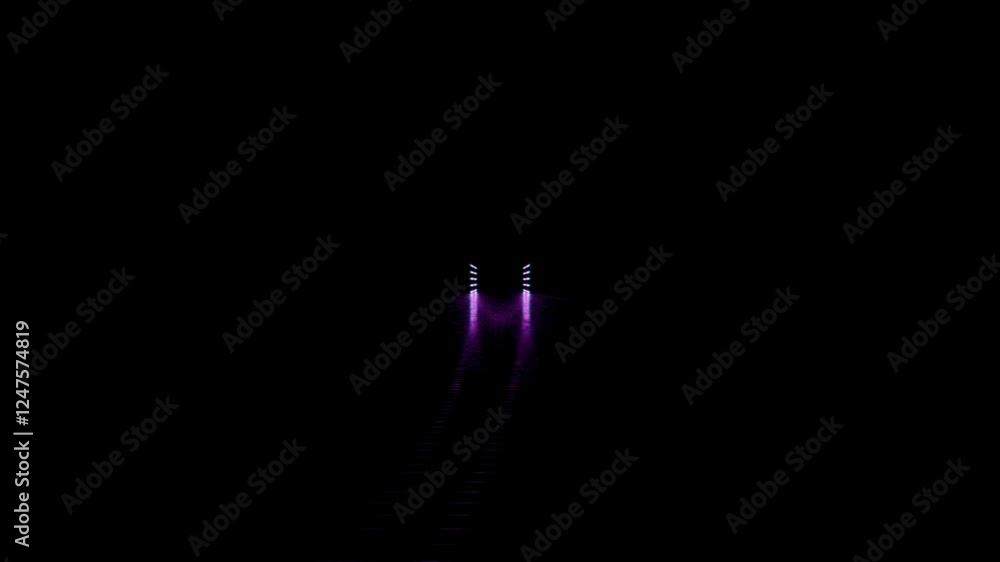 Sticker 3d loop animation, abstract futuristic background with colorful glowing neon lights, 4k seamless