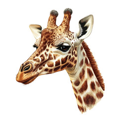 Giraffe Head Vector Illustration | Majestic Wildlife Artwork for Logos & Digital Designs  
