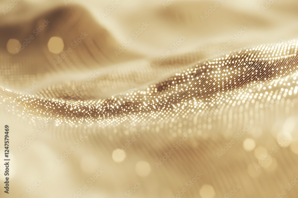 Aufkleber captivating golden waves of light and texture in a visually striking abstract image