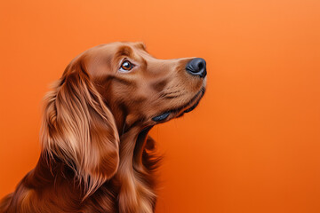 Irish Setter Dog Isolated background
