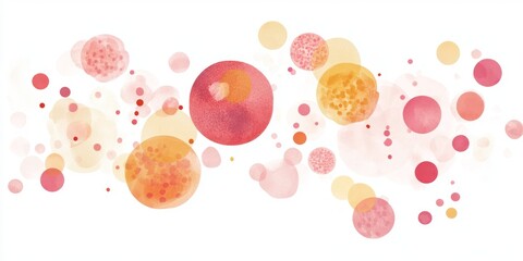 Abstract watercolor circles flow design background