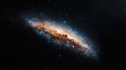 Fototapeta premium Galaxy spiral arms, cosmic dust, space background, astronomy