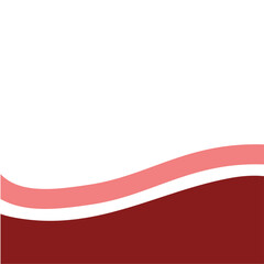 Red Wave Simpel Corner frame vector