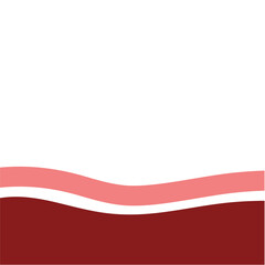 Red Wave Simpel Corner frame vector