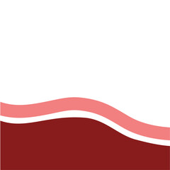 Red Wave Simpel Corner frame vector
