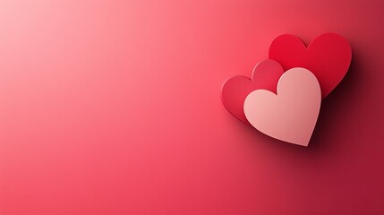 Pink and red hearts