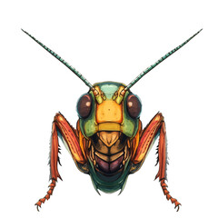 Locust Head Vector Illustration | Detailed Insect Artwork for Logos & Digital Designs  
