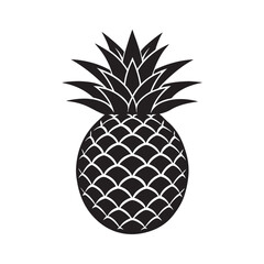 Obraz premium Pineapple Silhouette Vector