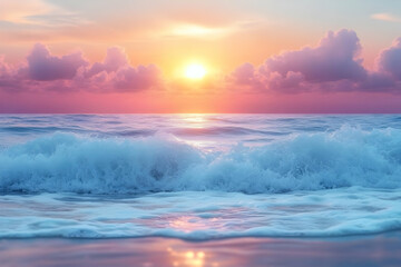 Colorful Sunset Over A Calm Beach