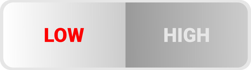 Transparent PNG High Low Button UI Template