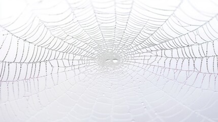 Dew-Kissed Spiderweb: A Macro Perspective