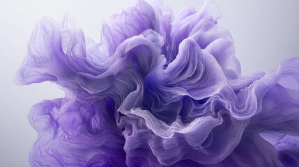 An Abstract fluid shapes shades of purple create mesmerizing visual experience. soft, flowing forms evoke sense of tranquility