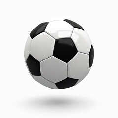 Fototapeta premium Soccer ball graphic design. Isolated ball on transparent background. Classic black, white design. Professional sports equipment. Versatile use for advertising digital media. Suitable for championship