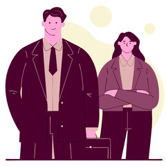 business man and woman