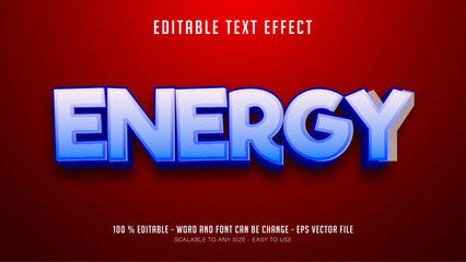 energy editable text effect