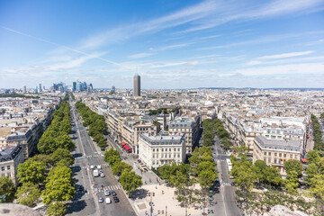 Looking down on the Parisian streets