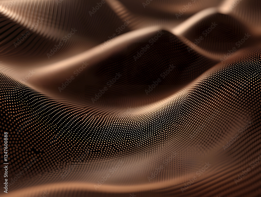 Poster abstract waves of copper: a vibrant display of fluidity and depth
