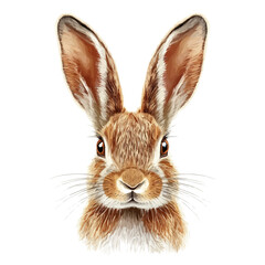 Whimsical Rabbit Head Vector Illustration – Cute Animal Artwork
