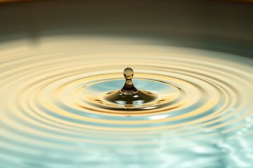 Water Droplet Impacting Liquid Surface