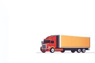 Logo mockup background with space for text featuring a delivery truck in transportation context