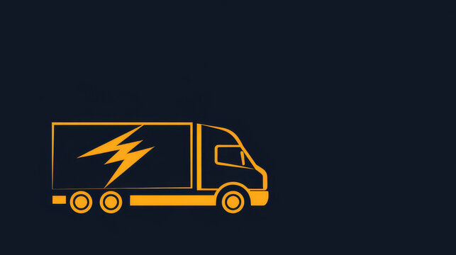 Creative mockup showcasing a logistics truck design with a customizable text area for transportation businesses