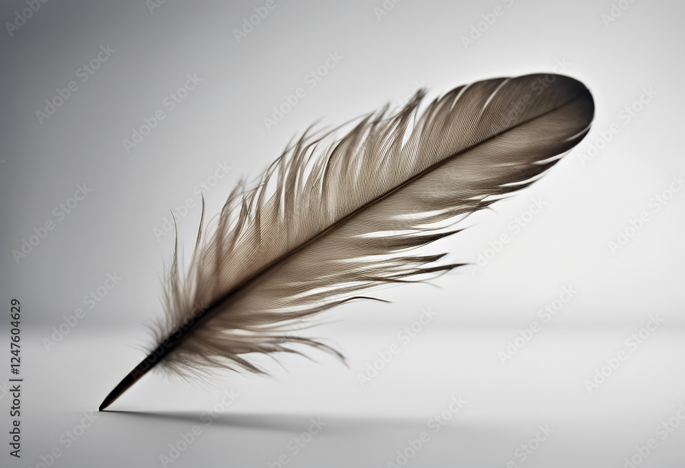 Poster background white feather quill plume smooth fluff fuzz plumage fluffy fragile soft mild ease gravity