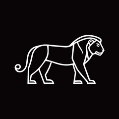 Lion illustration logo vector template design