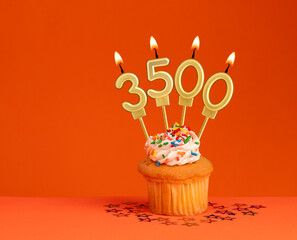 Candle number 3500 - Number of followers or likes