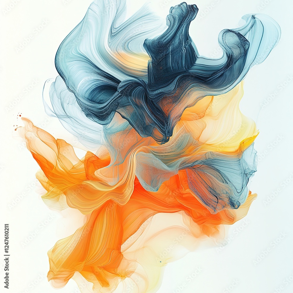 Aufkleber dynamic abstract art creation studio digital artwork colorful environment artistic viewpoint express