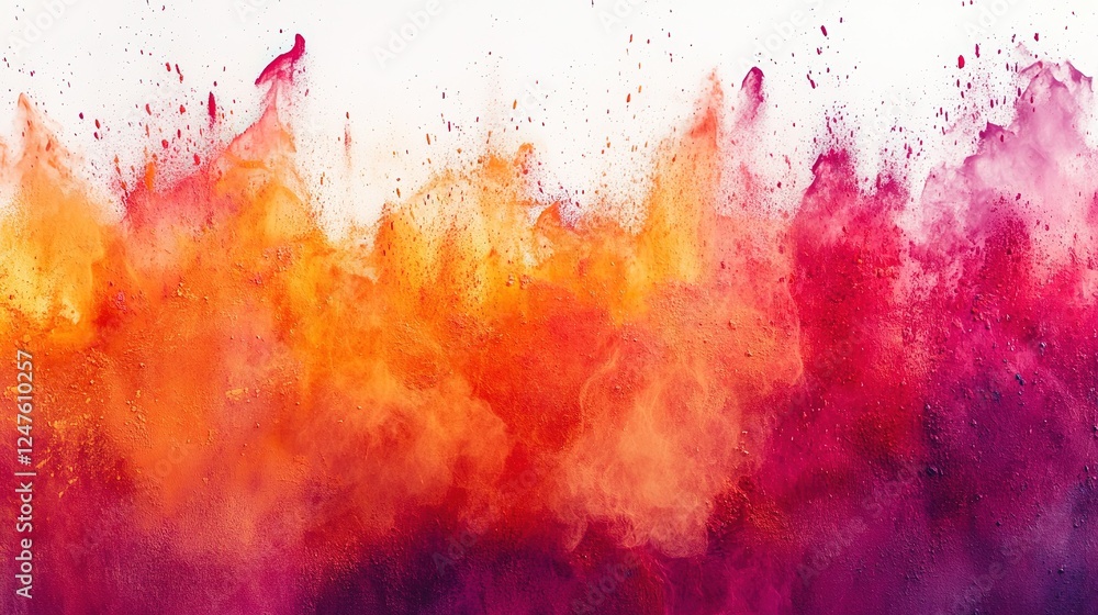 Poster dynamic color explosion abstract art digital artwork vibrant palette close-up artistic expression