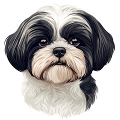 Shih Tzu Head – A Cute and Charming Vector Illustration of a Shih Tzu’s Head
