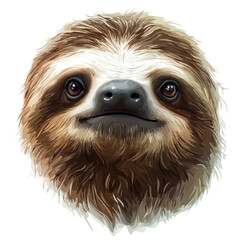 Sloth Head – A Playful and Charming Vector Illustration of a Sloth’s Head
