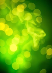 Obraz premium Abstract green and gold bokeh with smoke bokeh green bokeh green abstract background light bright blur pattern