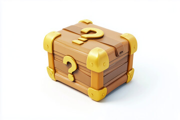 Mystery box isolated on a white background