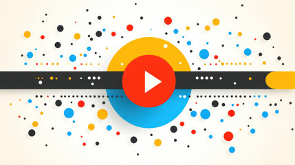 Obraz premium Colorful abstract design featuring circles and dots, ideal for media