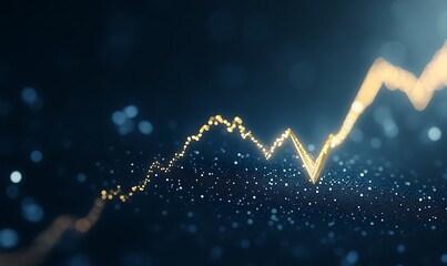 A digital stock market chart featuring a rising arrow, symbolizing growth and investment opportunities.