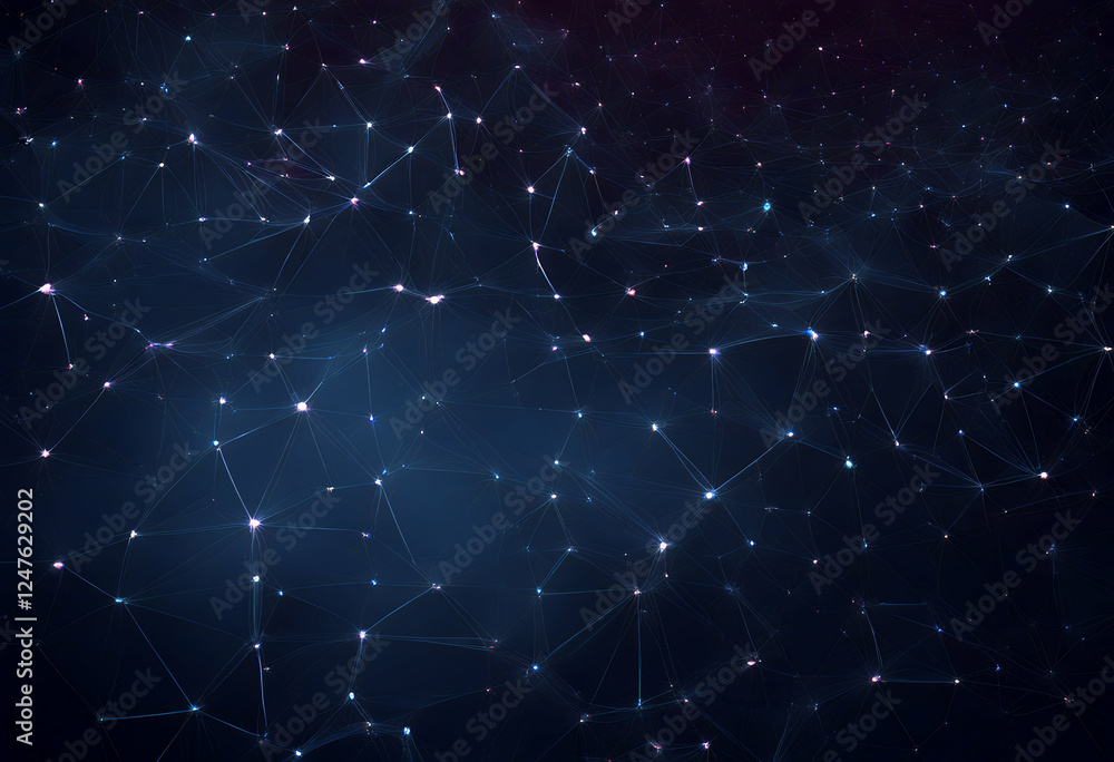 Poster science abstract polygonal lines wallpaper background dark structure dots business connection low sp