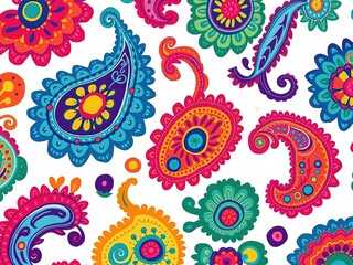 Kaleidoscopic Paisley Tapestry for Bohemian Decor