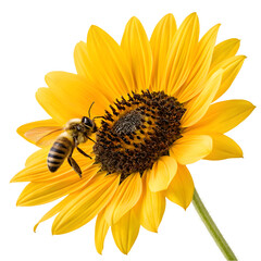 bee on sunflower