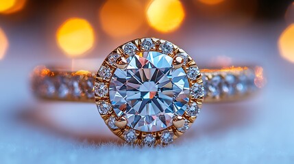 Fototapeta premium This striking photograph features a beautifully designed ring set against an immaculate white background, capturing every subtle detail with exceptional clarity. The ring is rendered in sharp 