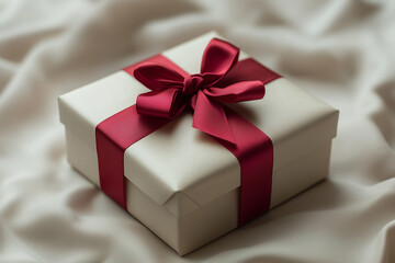 Red Ribbon On White Background