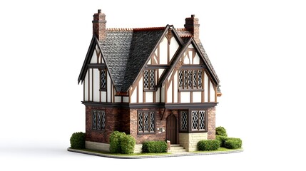 Cartoon Home Isolated In White Background
